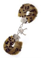 Леопардовые наручники METAL HANDCUFF WITH PLUSH LEOPARD