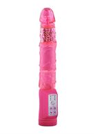 Розовый вибратор PLOWBOY ROTATING VIBRATOR - 22 см.