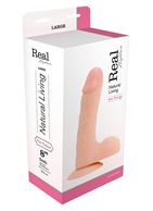 Телесный фаллоимитатор DILDO REAL RAPTURE с мошонкой (23 см)