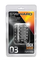 Прозрачная насадка с шипами и шишечками STAY HARD COCK SLEEVE 03 CLEAR