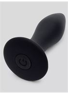 Черная анальная вибропробка Sensation Rechargeable Vibrating Butt Plug (8,9 см)