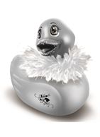 Серебристая уточка вибратор I Rub My Duckie Paris Silver Travel Size