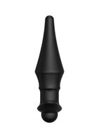 Черная перезаряжаемая анальная пробка №08 Cone-shaped Butt Plug (13,5 см)