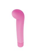 Розовый вибростимулятор для G-точки G-PLEASURE STYM SILICONE - 12,5 см.