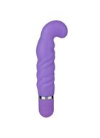 Фиолетовый изогнутый вибратор NEON ULTRA CLIMAX PURPLE - 11 см.