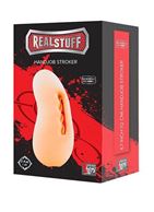 Телесный мастурбатор с удобным углублением под пальцы REALSTUFF MASTURBATOR FLESH