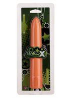 Оранжевый классический вибромассажёр BASICX MULTISPEED VIBRATOR ORANGE 7INCH - 18 см.