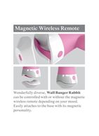 Розовый вибратор кролик со съемной присоской Wall Banger Rabbit (19,9 см)