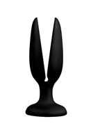 Чёрная анальная пробка-бутон MENZSTUFF - FLOWER BUTT PLUG 4INCH (11 см)