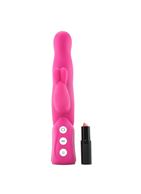 Розовый хай-тек вибромассажер iVibe Select iRabbit - 26 см.