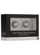 Серебристые металлические вагинальные шарики Light Weight Ben-Wa-Balls