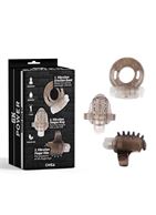 Набор из 3 дымчатых эрекционных колец с вибрацией Teasers Ring Kit