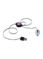 Серебристое виброяйцо с USB-питанием