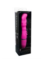 Розовый вибратор PURRFECT SILICONE DELUXE VIBE с шипиками в основании (15 см)