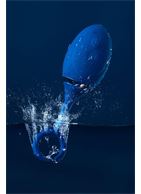 Синяя анальная вибровтулка OPlay - Unico с пультом ДУ (13,5 см)