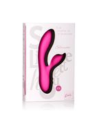 Розовый вибромассажер с лепестком для стимуляции клитора Silhouette S19