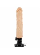 Телесный вибратор на мощной присоске Basecock Realistic Vibrator Remote Control (21 см)