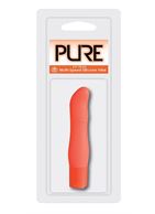Оранжевый мини-вибратор PURE 3.5INCH VIBRATOR ORANGE - 9 см.