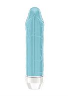 Бирюзовый фаллический вибратор Lisa - 14,7 см.