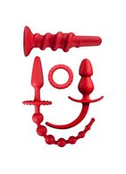 Набор для анальной стимуляции MENZSTUFF - PLEASURE SET RED