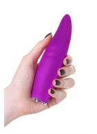 Фиолетовый клиторальный стимулятор с ресничками JOS ALICIA - 15,5 см.