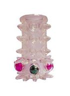 Нежная насадка на пенис с шариками и шипами JAPANESE CULTURE PEARL TICKLER RING