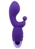Фиолетовый вибратор INDULGENCE Rechargeable G Kiss (16,5 см)