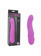 Фиолетовый вибратор Rechargeable Silicone Dildo - 21 см.