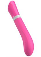 Розовый G-стимулятор с вибрацией Bgood Deluxe Curve (19,3 см)
