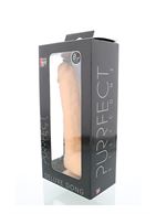 Телесный фаллоимитатор PURRFECT SILICONE DELUXE DONG 8.5INCH - 21 см.