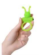 Зеленое эрекционное виброкольцо на пенис Cock Ring