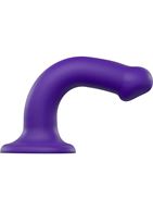 Фиолетовый фаллоимитатор-насадка Strap-On-Me Dildo Dual Density - размер M (18 см)