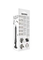 Черный вибратор Basecock Realistic Vibrator Remote Control на мощной присоске (19,5 см)
