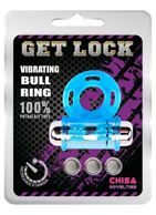 Голубое эрекционное виброкольцо Get Lock