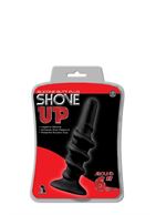 Анальная пробка со спиралью SHOVE UP 6INCH SILICONE BUTTPLUG BLACK - 15,2 см.