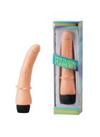 Телесный вибратор с шипиками на основании VINYL P-SHAPE (20 см)