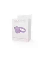 Фиолетовое эрекционное виброкольцо с сердечком HEART BEAT COCKRING SILICONE