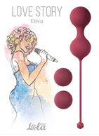 Набор бордовых вагинальных шариков Love Story Diva