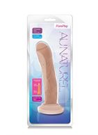 Телесный фаллоимитатор с полузакрытой головкой Foreplay - 19,8 см.