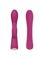 Бордовый вибромассажер-кролик 5" Silicone Bunny Love (19,1 см)