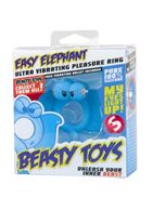 Голубое кольцо Beasty Toys Easy Elephant с вибрацией и светящимися глазами