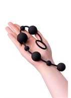 Черная анальная цепочка с шариками A-toys - Anal Beads (35,9 см)