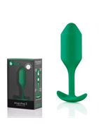 Зеленая анальная пробка для ношения B-vibe Snug Plug 2 (11,4 см)