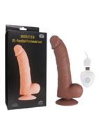 Коричневый вибратор SEDUCER 20 Function Passionate Lust (22,5 см)