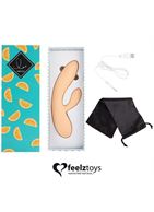 Бежевый вибратор кролик Lea Rabbit Vibrator (20,2 см)