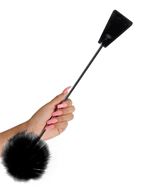 Черный стек Feather Crop с пуховкой на конце (53,3 см)