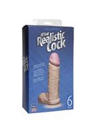 Фаллоимитатор на присоске реалистичной формы с мошонкой The Realistic Cock 6” with Removable Vac-U-Lock Suction Cup (17,3 см)