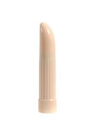 Миниатюрный вибратор Ladyfinger телесного цвета - 13 см.