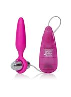 Розовая анальная вибропробка Booty Call Booty Gliders (9,5 см)