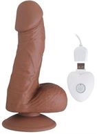 Коричневый вибратор SEDUCER 20 Function Ballsy Stud (16,5 см)